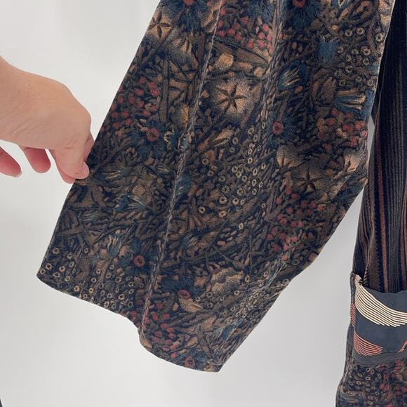 Vintage Kai Knapp velvet open front longline kimono style jacket - Picture 4 of 6